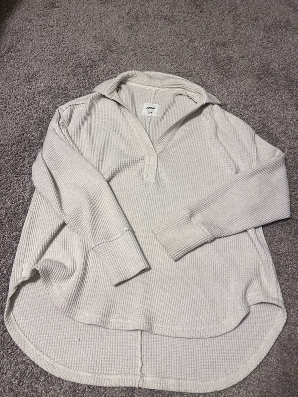 Aerie Waffle Knit Pullover